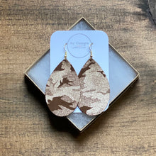 Load image into Gallery viewer, Camouflage Leather Earrings (additional styles available)