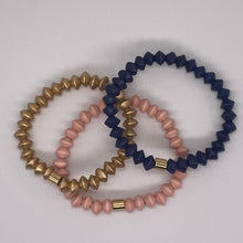 Load image into Gallery viewer, Wooden Saucer Bead Bracelets (more colors available)