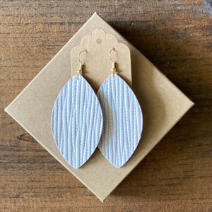 Soft White Palm Leather Earrings (additional styles)
