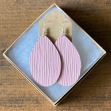 Load image into Gallery viewer, Pink Palm Leather Earrings (additional styles available)