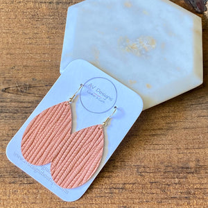Peach Palm Leather Earrings (additional styles available)