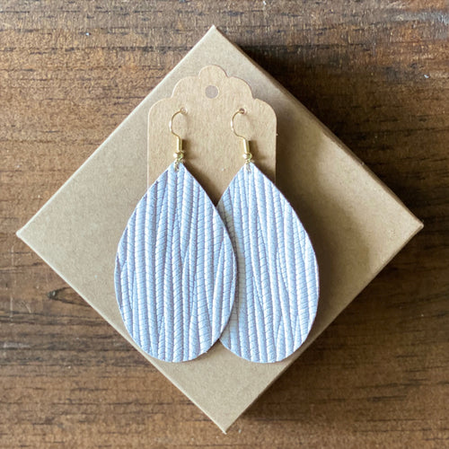 Soft White Palm Leather Earrings (additional styles)