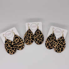 Load image into Gallery viewer, Velvet Leopard Leather Earrings