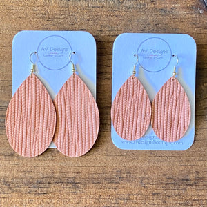 Peach Palm Leather Earrings (additional styles available)
