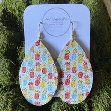 Load image into Gallery viewer, Pineapple Party Cork Earrings (additional styles available)