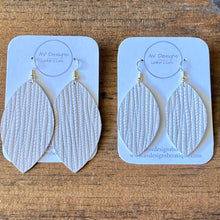 Load image into Gallery viewer, Soft White Palm Leather Earrings (additional styles available)