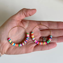 Load image into Gallery viewer, Heishi Bead Hoops (additional colors available)