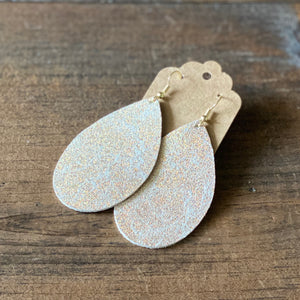 Gold Shimmer Leather Earring (additional styles)