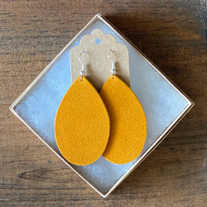 Mustard Suede Earrings (additional styles available)