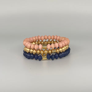Wooden Saucer Bead Bracelets (more colors available)