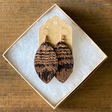 Load image into Gallery viewer, Rose Gold Tremor Leather Earring (additional styles)