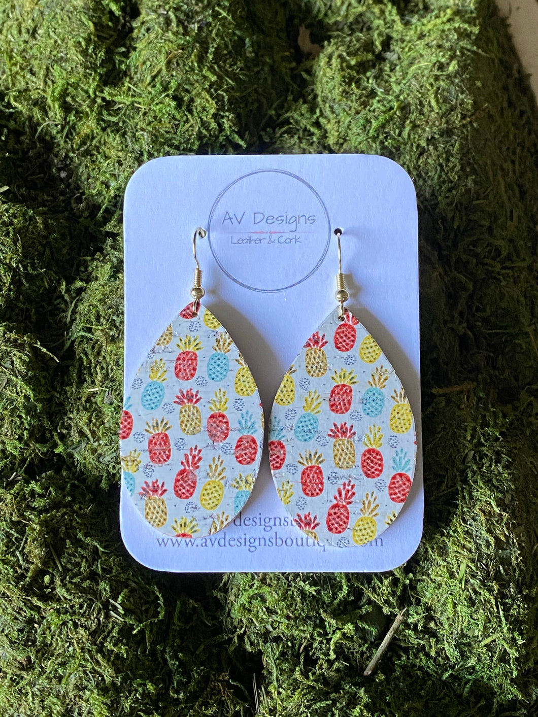 Pineapple Party Cork Earrings (additional styles available)