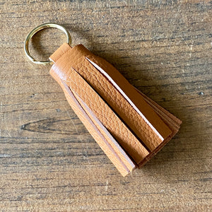 Soft Leather Tassel Keychains