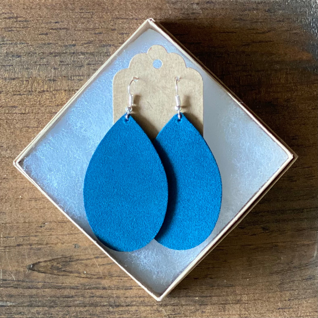 Teal Suede Earrings (additional styles available)