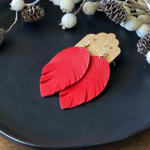 Red Leather Feather